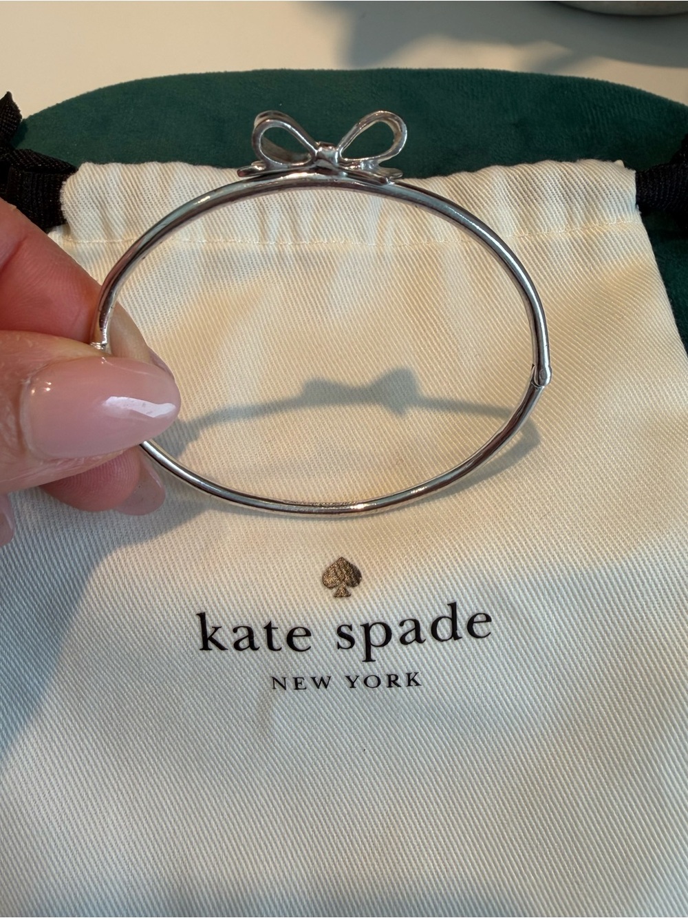 kate spade Silver Bow Cuff Bracelet